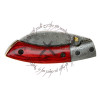 Rebel Wolf Soul Harvester Damascus Hand Forged Knife Hawkbill Blade